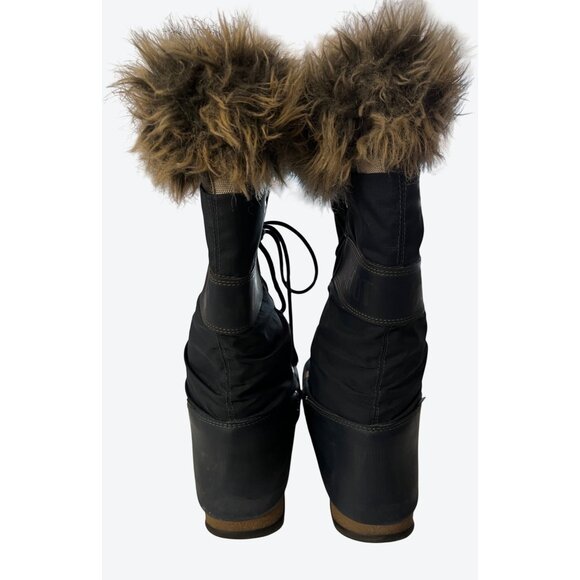 Moon Boot The Original Women's Monaco WP-2 Faux Fur Boots Navy US 9 - Picture 9 of 16
